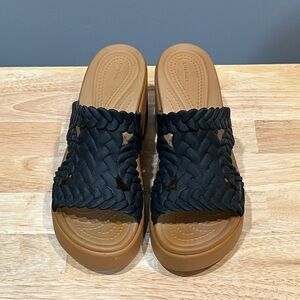 CROCS Literide Dress Sandals Black size 7